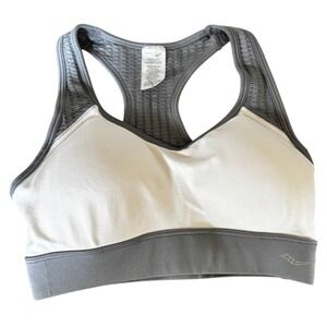 Saucony Ladies Sports Bra Sz S Gray White